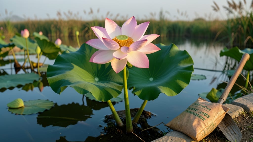 Pink Lotus Flower: Dramatic Canopy for Tropical Garden Drama
