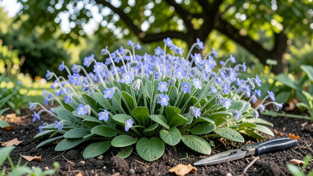 Forget-Me-Not Blue Flowers: Whimsical Garden Canopy for Pollinator Paradise
