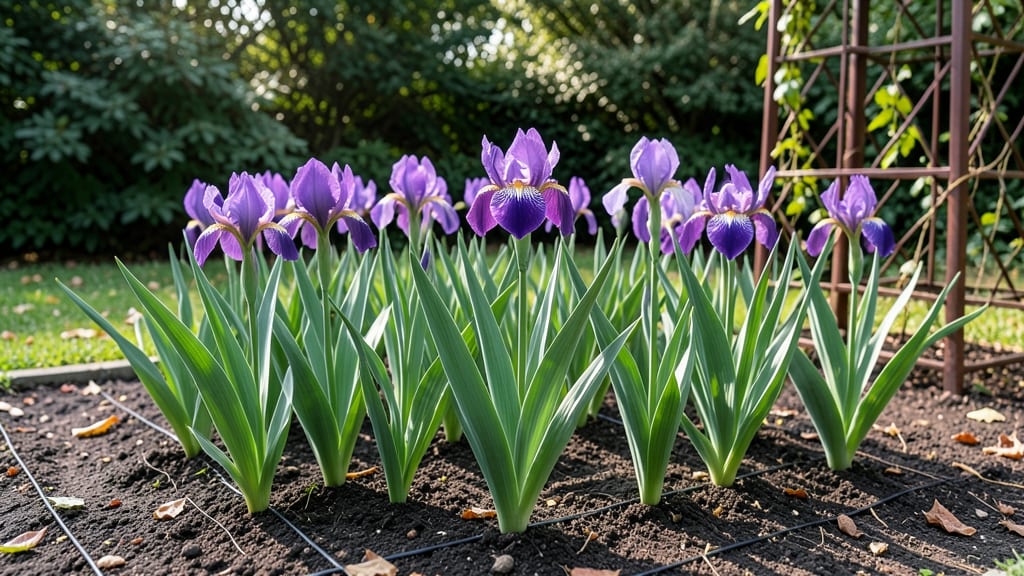 Iris in Flower Bed: Bold Blue Spikes That Anchor Your Landscape Year Round