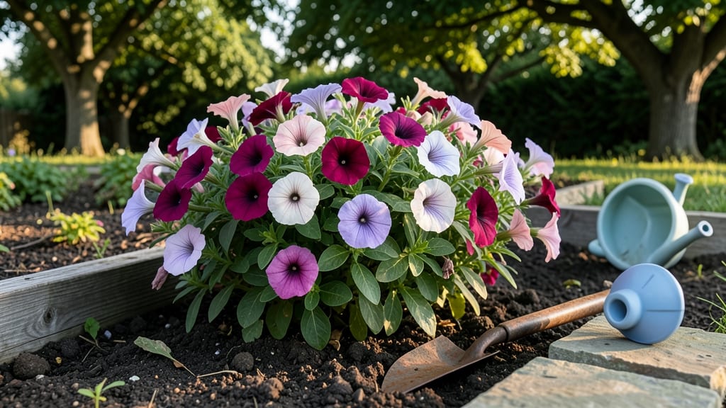 Pictures of Petunias in Flower Beds: Vibrant Color That Attracts Pollinators All Season
