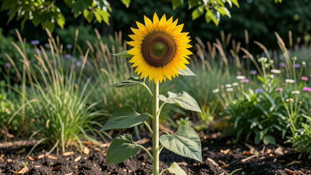 Solar Eclipse Sunflower: Dramatic Height and Pollinator Haven