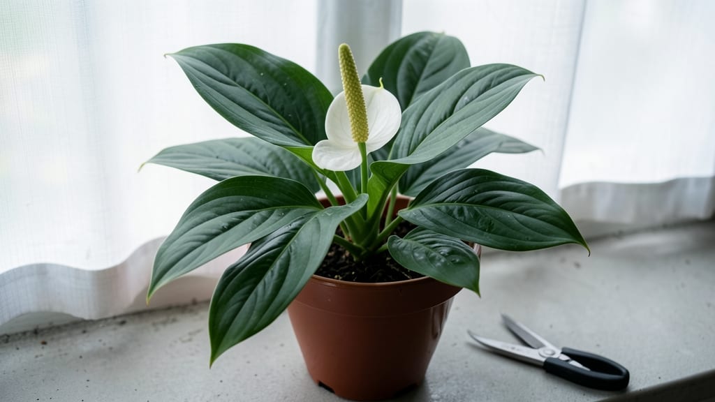 Indoor Plant With White Flowers And Green Leaves: Pollinator-Friendly Beauty for Small Spaces