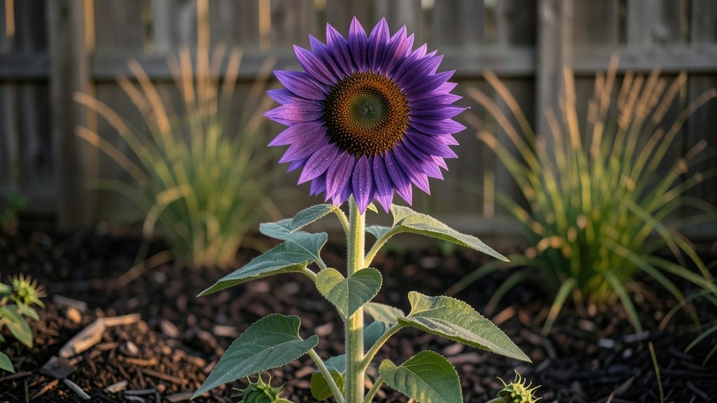 Purple Giant Teddy Bear Sunflower: Bold Blooms That Anchor Your Summer Garden