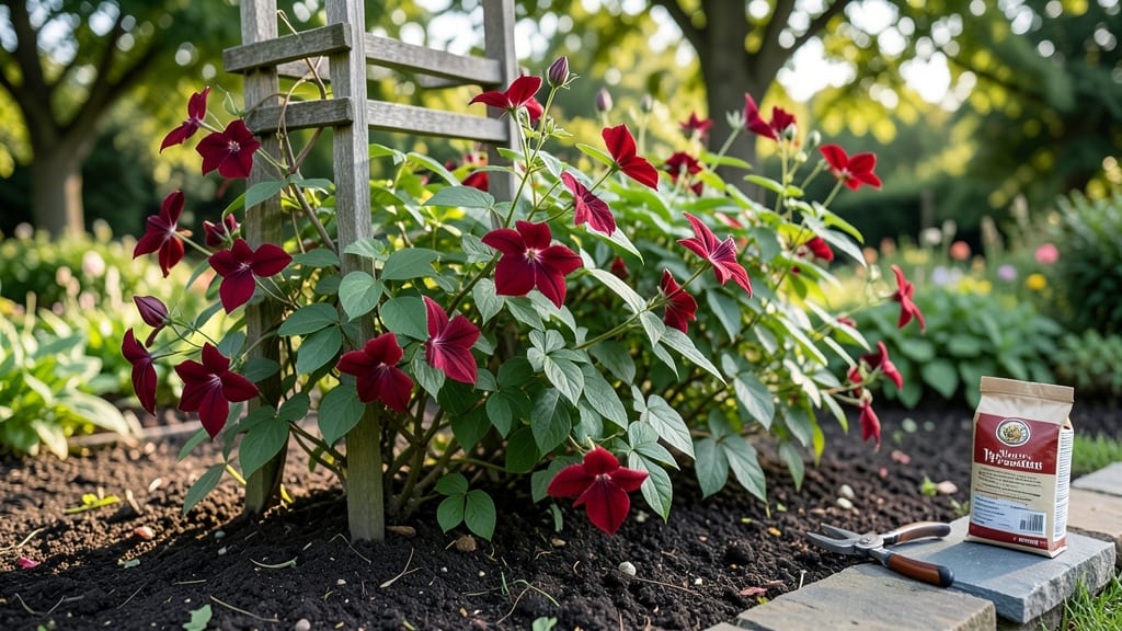 Red Flowered Clematis: Dramatic Vertical Drama for Climbing Spaces