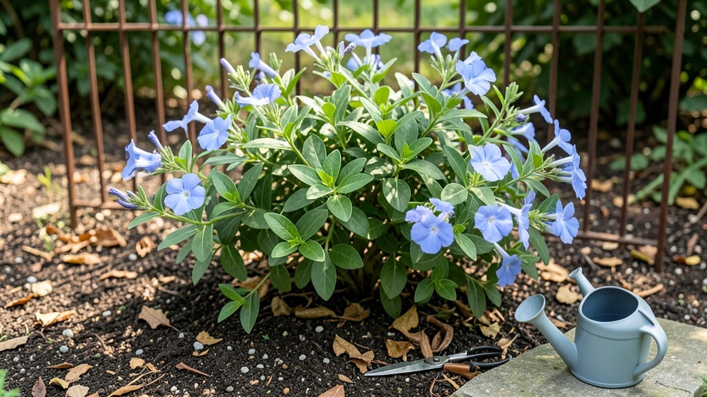 Plumbago Imperial Blue Flowering Shrub: Drought-Resistant Beauty With Stunning Year-Round Color