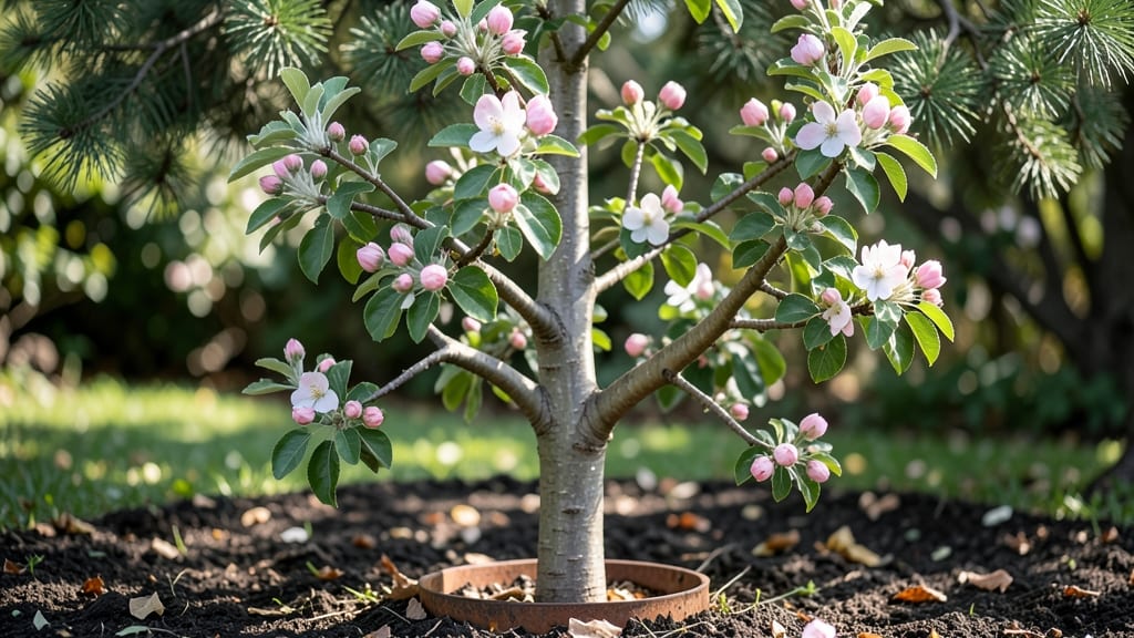 Apple Tree With White Flowers: Fragrant Pollinator Haven for Year-Round Beauty